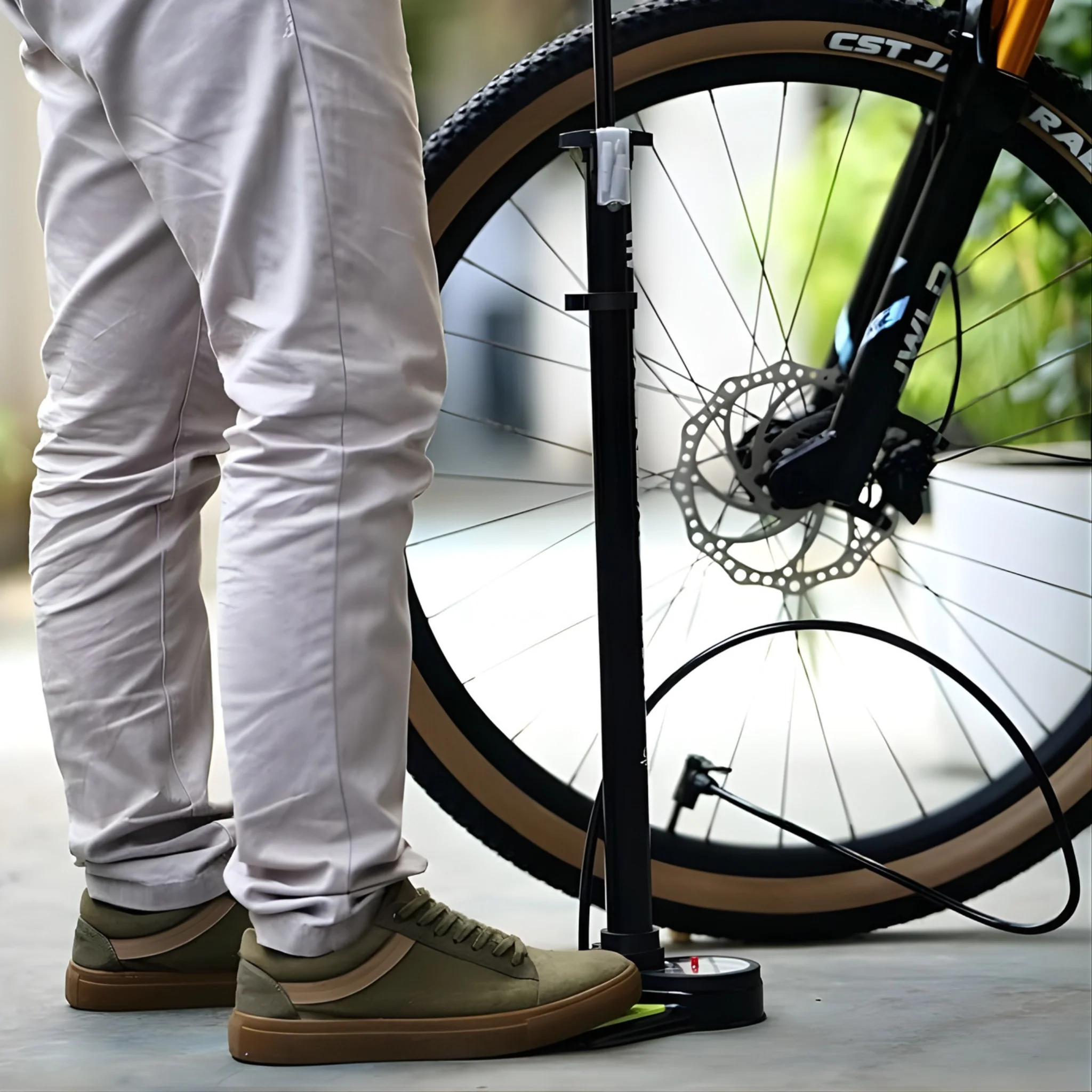 S.V.M Backbone 5000 HIGH Pressure Bicycle Floor Pump - Image 4
